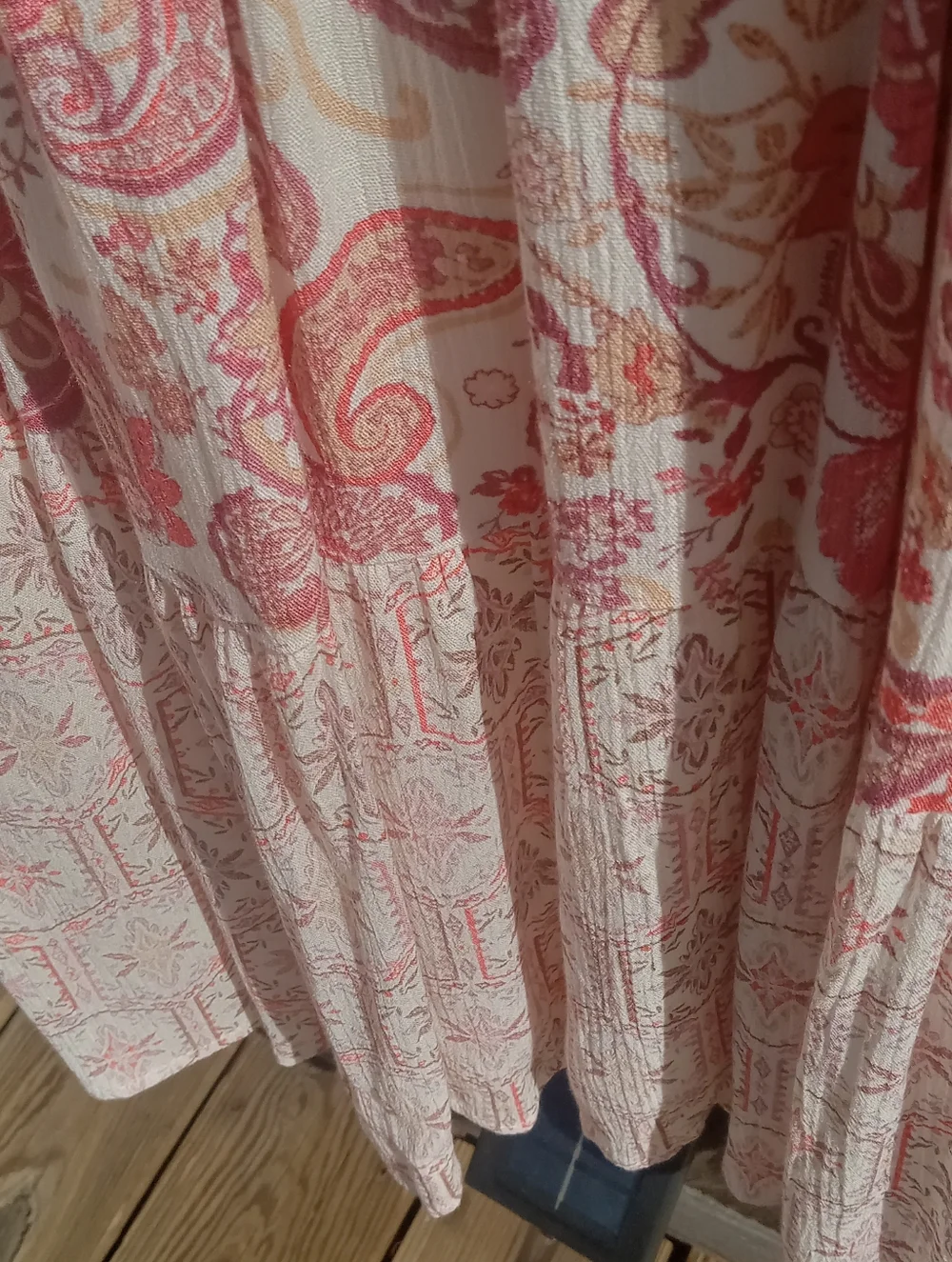 NWOT Maurices Paisley Smocked Mini Dress, Pink/White Combo, L - Picture 7 of 7